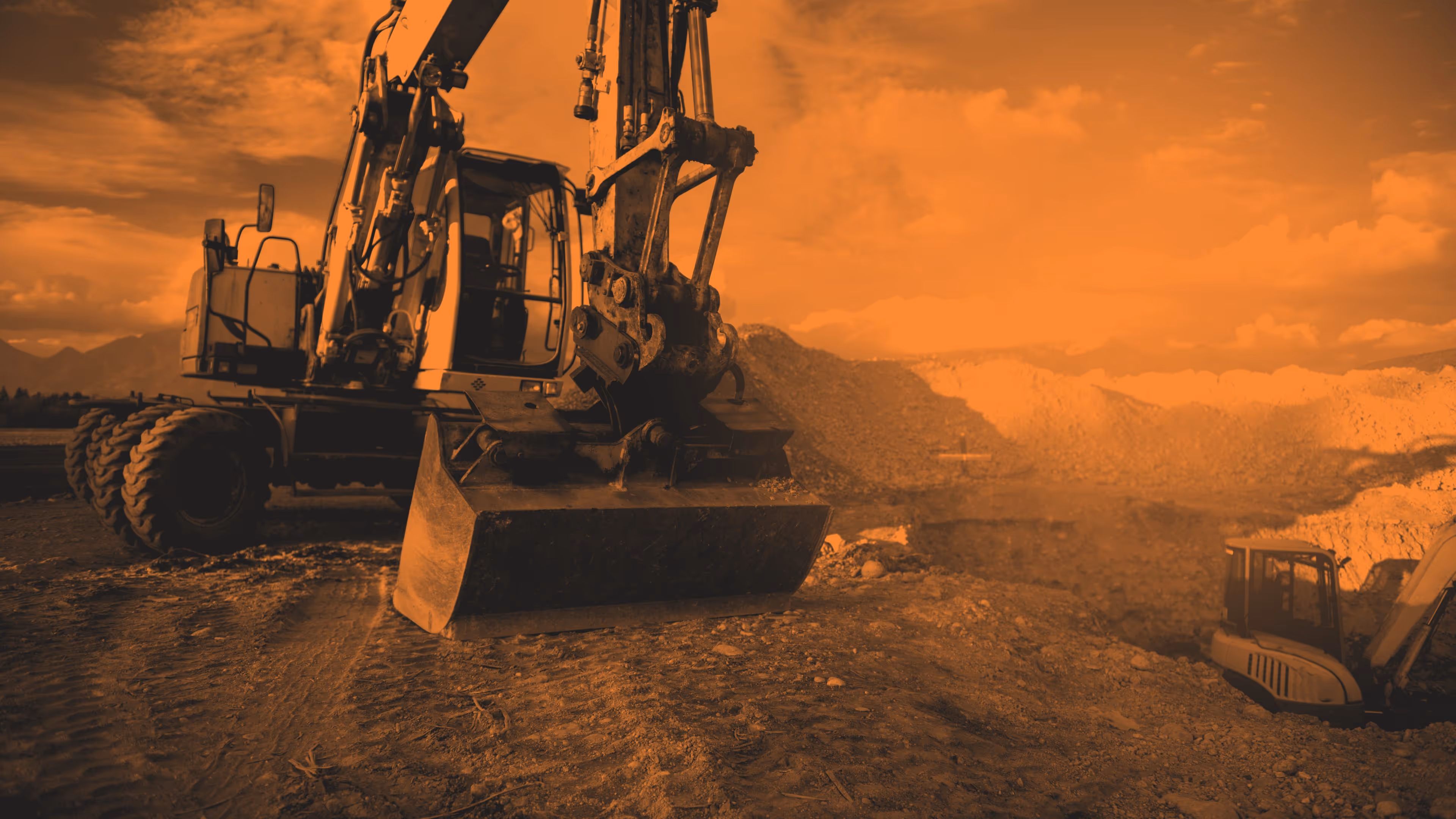 digger orange banner